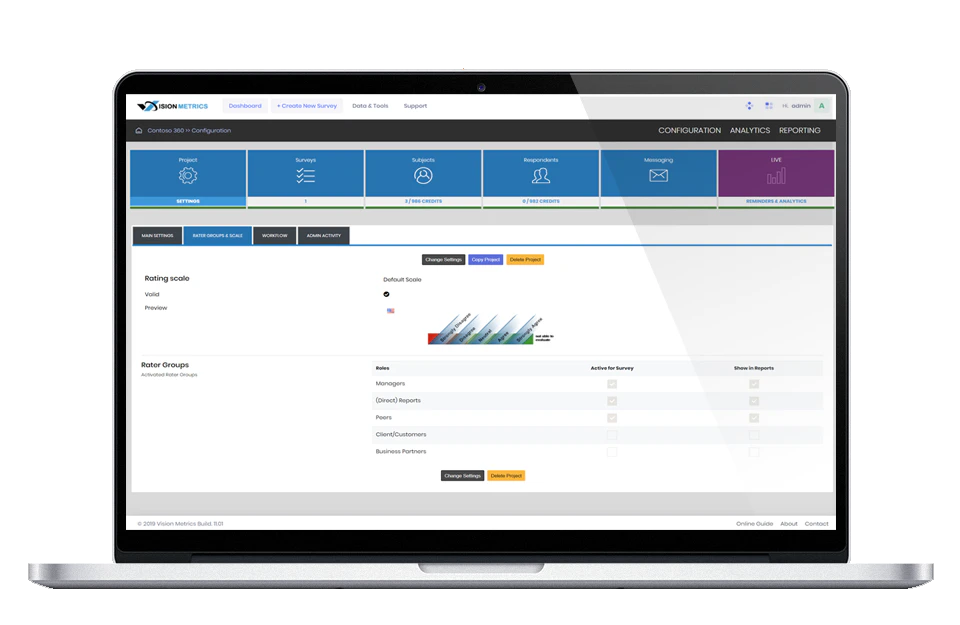screenshot of Vision Metrics 360